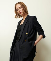 アルアバイル リネン ツイード ジャケット MANTECO ダブル 23SS 紺 ジャケット|アウター|商品一覧｜allureville OFFICIAL SITE