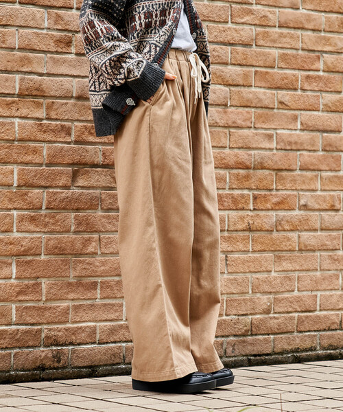 FREAK'S STORE（フリークスストア）の「ウォッシュ加工 イージーチノパンツ（チノパンツ・レディース・オフホワイト/ブラック/キャメル/ピンク・MEDIUM/SMALL）」の15枚目の写真