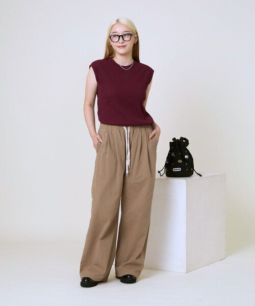 FREAK'S STORE（フリークスストア）の「ウォッシュ加工 イージーチノパンツ（チノパンツ・レディース・オフホワイト/ブラック/キャメル/ピンク・MEDIUM/SMALL）」の17枚目の写真