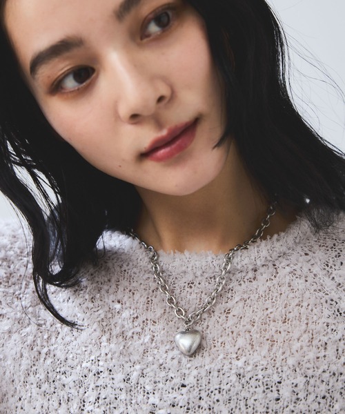 VIS(ビス)の「ハートボリュームチェーンネックレス(ネックレス・レディース・ゴールド/シルバー・FREE)」の5枚目の写真