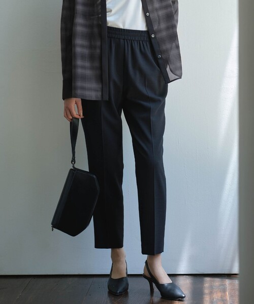 ICB(アイシービー)の「ウール2WAYストレッチ ドロストパンツ(その他パンツ・レディース・ライトイエロー系/ブラック系/ブラック系9・44/42/40/48/46)」の2枚目の写真