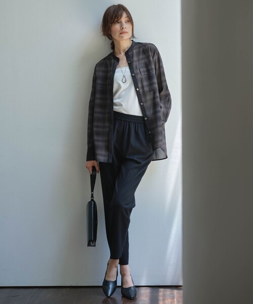 ICB(アイシービー)の「ウール2WAYストレッチ ドロストパンツ(その他パンツ・レディース・ライトイエロー系/ブラック系/ブラック系9・44/42/40/48/46)」の18枚目の写真