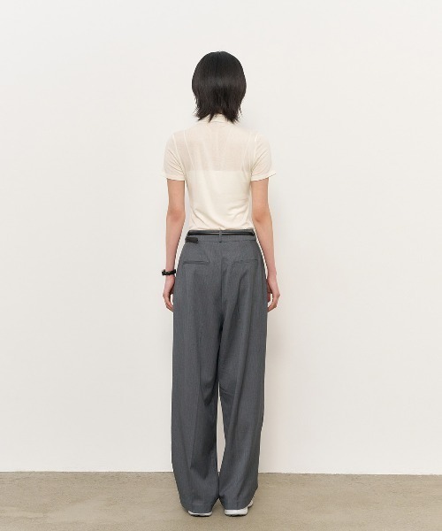 GENERAL IDEA（ジェネラルアイデア）の「GENERAL IDEA/ジェネラルアイディア mock neck slim half t shirts サマートップス（Tシャツ/カットソー・レディース・ブラック/アイボリー/ベージュ・L/S/M）」の14枚目の写真