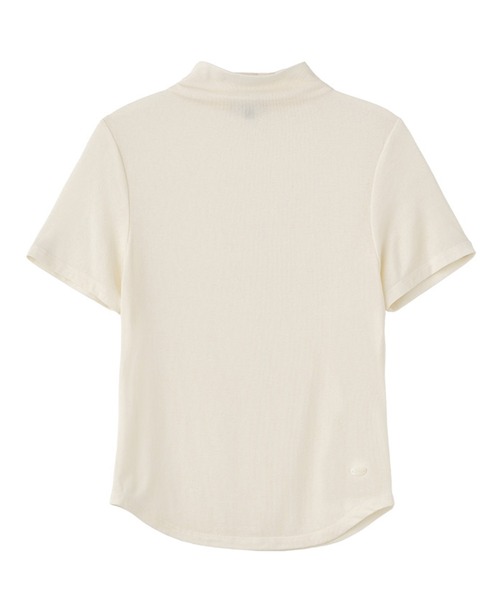 GENERAL IDEA（ジェネラルアイデア）の「GENERAL IDEA/ジェネラルアイディア mock neck slim half t shirts サマートップス（Tシャツ/カットソー・レディース・ブラック/アイボリー/ベージュ・L/S/M）」の4枚目の写真