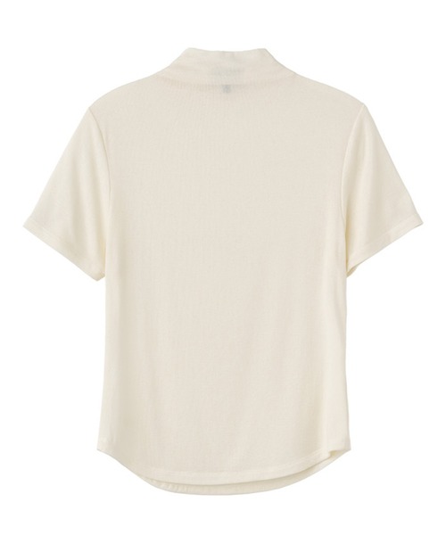 GENERAL IDEA（ジェネラルアイデア）の「GENERAL IDEA/ジェネラルアイディア mock neck slim half t shirts サマートップス（Tシャツ/カットソー・レディース・ブラック/アイボリー/ベージュ・L/S/M）」の5枚目の写真