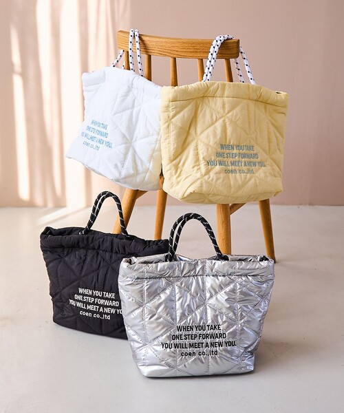 coen（コーエン）の「【新色追加】ロゴ刺繍キカキルトショルダーバッグ（Mサイズ）（ショルダーバッグ・レディース・その他4/シルバー/その他1/その他2/ブラック/その他6/ホワイト・FREE）」の8枚目の写真
