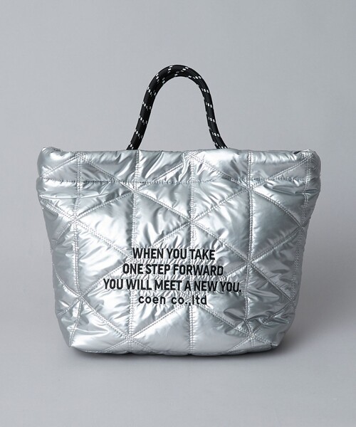 coen（コーエン）の「【新色追加】ロゴ刺繍キカキルトショルダーバッグ（Mサイズ）（ショルダーバッグ・レディース・その他4/シルバー/その他1/その他2/ブラック/その他6/ホワイト・FREE）」の10枚目の写真