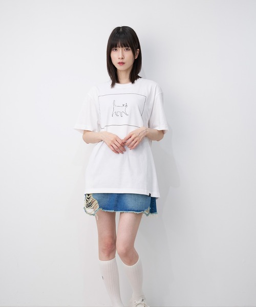 Nora Lily（ノラリリー）の「【Nora Lily】Cage Cat S/S Tee（Tシャツ/カットソー・メンズ・チャコール/レッド/ホワイト/カーキ・LARGE）」の10枚目の写真