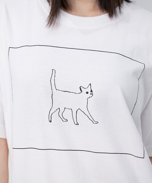 Nora Lily（ノラリリー）の「【Nora Lily】Cage Cat S/S Tee（Tシャツ/カットソー・メンズ・チャコール/レッド/ホワイト/カーキ・LARGE）」の11枚目の写真