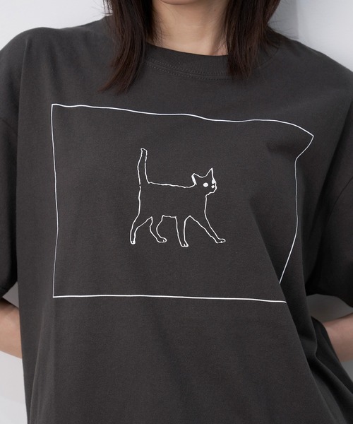 Nora Lily（ノラリリー）の「【Nora Lily】Cage Cat S/S Tee（Tシャツ/カットソー・メンズ・チャコール/レッド/ホワイト/カーキ・LARGE）」の6枚目の写真