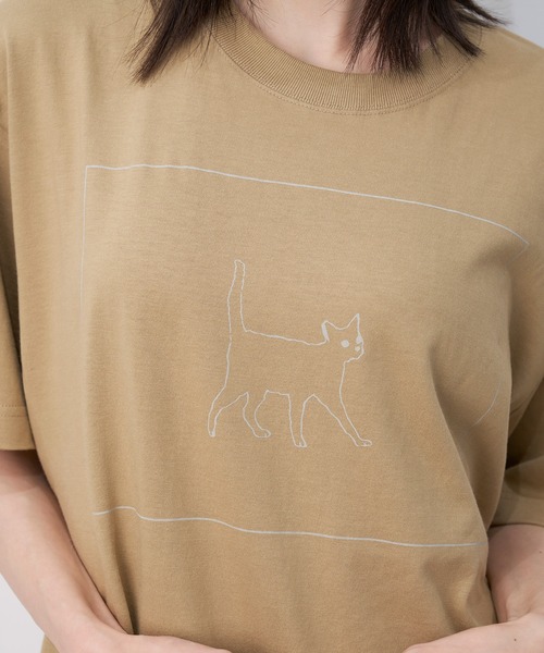 Nora Lily（ノラリリー）の「【Nora Lily】Cage Cat S/S Tee（Tシャツ/カットソー・メンズ・チャコール/レッド/ホワイト/カーキ・LARGE）」の9枚目の写真