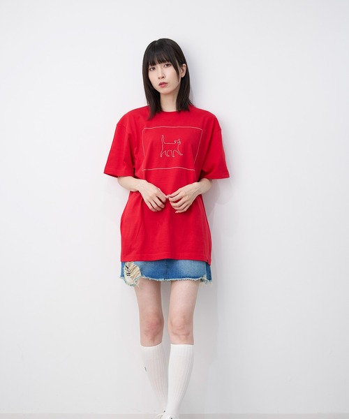 Nora Lily（ノラリリー）の「【Nora Lily】Cage Cat S/S Tee（Tシャツ/カットソー・メンズ・チャコール/レッド/ホワイト/カーキ・LARGE）」の14枚目の写真