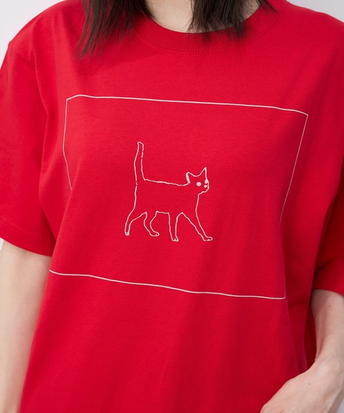 Nora Lily（ノラリリー）の「【Nora Lily】Cage Cat S/S Tee（Tシャツ/カットソー・メンズ・チャコール/レッド/ホワイト/カーキ・LARGE）」の15枚目の写真