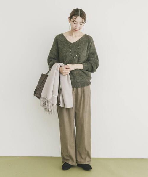 ITEMS URBANRESEARCH（アイテムズ アーバンリサーチ）の「『洗濯可』コーデュロイストレートパンツ（その他パンツ・レディース・ホワイト系その他/ブラウン/ベージュ・FREE）」の16枚目の写真