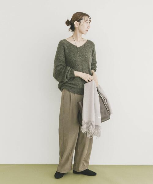 ITEMS URBANRESEARCH（アイテムズ アーバンリサーチ）の「『洗濯可』コーデュロイストレートパンツ（その他パンツ・レディース・ホワイト系その他/ブラウン/ベージュ・FREE）」の17枚目の写真