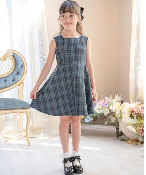 Catherine Cottage（キャサリンコテージ）の「襟付きボレロ＆ジャンスカセット（スーツセット・キッズ・ネイビー/ブラック×グレー/ベージュ/ホワイト×ピンク/グレー・110/120/130）」の6枚目の写真