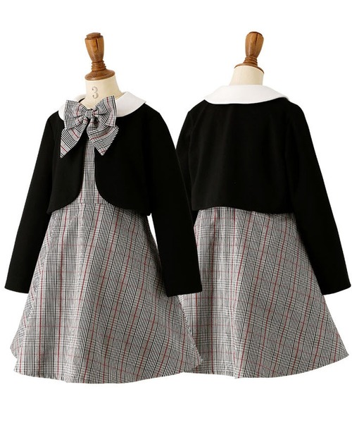Catherine Cottage（キャサリンコテージ）の「襟付きボレロ＆ジャンスカセット（スーツセット・キッズ・ネイビー/ブラック×グレー/ベージュ/ホワイト×ピンク/グレー・110/120/130）」の17枚目の写真