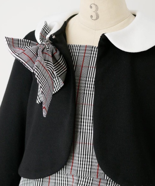 Catherine Cottage（キャサリンコテージ）の「襟付きボレロ＆ジャンスカセット（スーツセット・キッズ・ネイビー/ブラック×グレー/ベージュ/ホワイト×ピンク/グレー・110/120/130）」の19枚目の写真