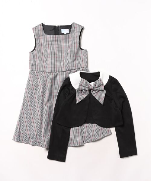 Catherine Cottage（キャサリンコテージ）の「襟付きボレロ＆ジャンスカセット（スーツセット・キッズ・ネイビー/ブラック×グレー/ベージュ/ホワイト×ピンク/グレー・110/120/130）」の12枚目の写真