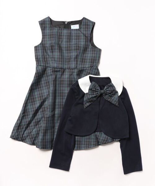 Catherine Cottage（キャサリンコテージ）の「襟付きボレロ＆ジャンスカセット（スーツセット・キッズ・ネイビー/ブラック×グレー/ベージュ/ホワイト×ピンク/グレー・110/120/130）」の15枚目の写真