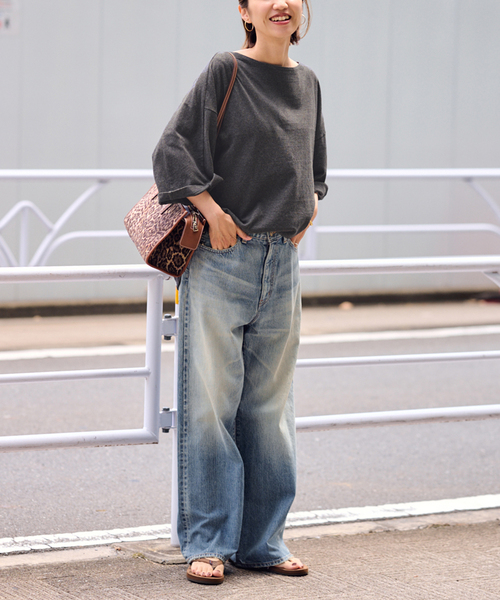 DENIM DELIGHT/デニムデライト セルビッチデニムワイドジーンズ