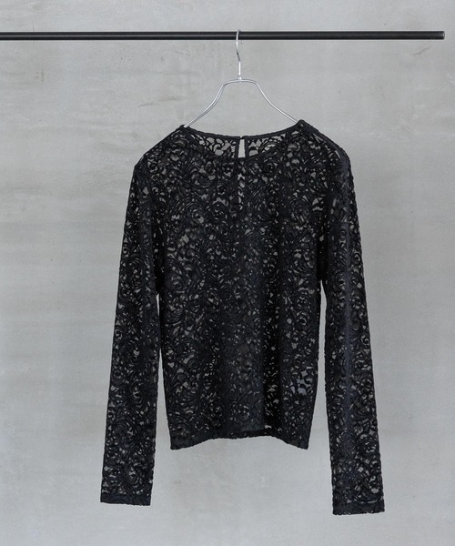 A part by(アパートバイ)の「モールレースプルオーバー_長袖(Tシャツ/カットソー・レディース・ブラウン/アイボリー/ブラック・FREE)」の14枚目の写真