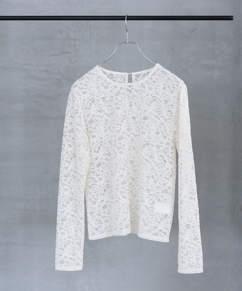 A part by(アパートバイ)の「モールレースプルオーバー_長袖(Tシャツ/カットソー・レディース・ブラウン/アイボリー/ブラック・FREE)」の9枚目の写真