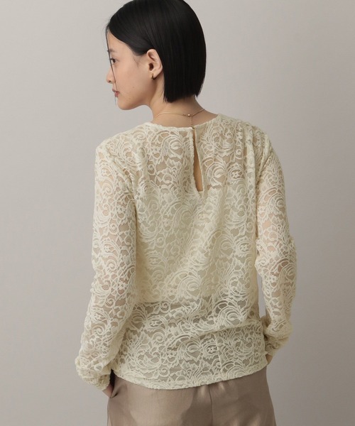 A part by(アパートバイ)の「モールレースプルオーバー_長袖(Tシャツ/カットソー・レディース・ブラウン/アイボリー/ブラック・FREE)」の12枚目の写真