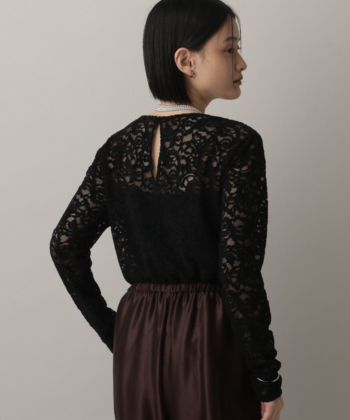 A part by(アパートバイ)の「モールレースプルオーバー_長袖(Tシャツ/カットソー・レディース・ブラウン/アイボリー/ブラック・FREE)」の18枚目の写真