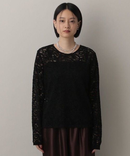 A part by(アパートバイ)の「モールレースプルオーバー_長袖(Tシャツ/カットソー・レディース・ブラウン/アイボリー/ブラック・FREE)」の19枚目の写真