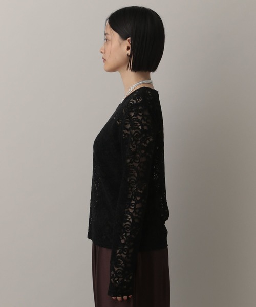 A part by(アパートバイ)の「モールレースプルオーバー_長袖(Tシャツ/カットソー・レディース・ブラウン/アイボリー/ブラック・FREE)」の20枚目の写真