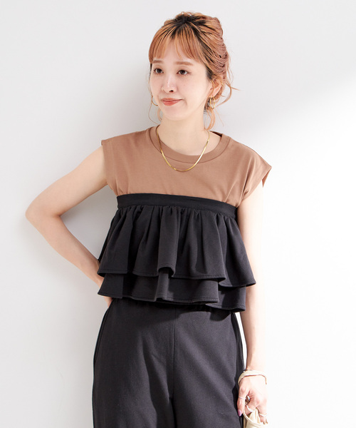 B.C STOCK（ベーセーストック）の「《2点セット》ウォッシャブル / フリルスカート付きスウェットパンツ（スウェットパンツ・レディース・チャコールグレー/ブラック・FREE）」の16枚目の写真