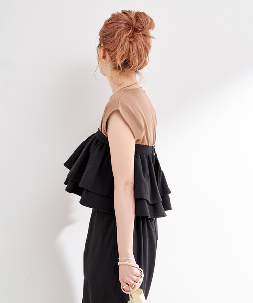 B.C STOCK（ベーセーストック）の「《2点セット》ウォッシャブル / フリルスカート付きスウェットパンツ（スウェットパンツ・レディース・チャコールグレー/ブラック・FREE）」の17枚目の写真