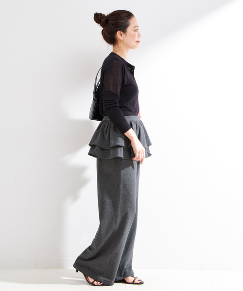 B.C STOCK（ベーセーストック）の「《2点セット》ウォッシャブル / フリルスカート付きスウェットパンツ（スウェットパンツ・レディース・チャコールグレー/ブラック・FREE）」の21枚目の写真
