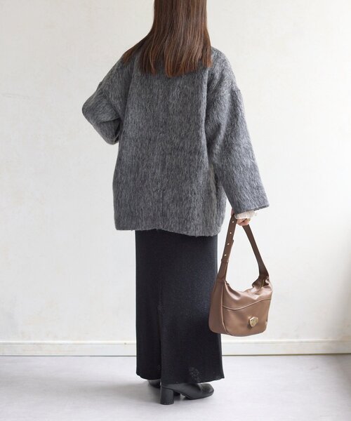 Thevon（ゼボン）の「シャギーミドルコート（その他アウター・レディース・ホワイト系その他/チャコールグレー/モカ・FREE）」の18枚目の写真