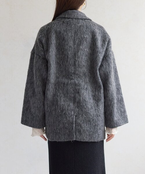 Thevon（ゼボン）の「シャギーミドルコート（その他アウター・レディース・ホワイト系その他/チャコールグレー/モカ・FREE）」の21枚目の写真