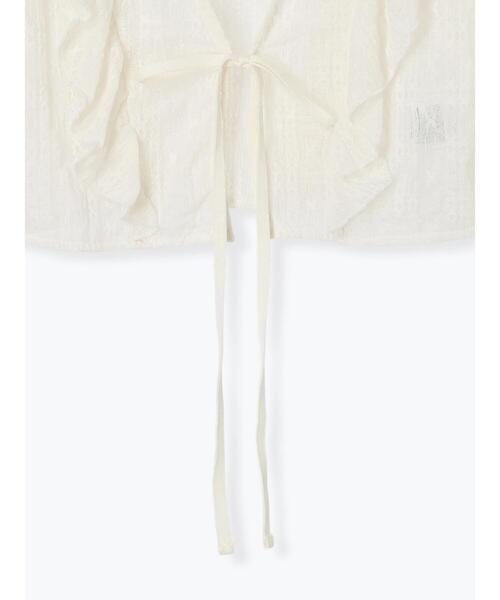 Te chichi TERRASSE（テチチテラス）の「カットレースボレロカーディガン（カーディガン/ボレロ・レディース・ブラック/オフホワイト・F）」の10枚目の写真