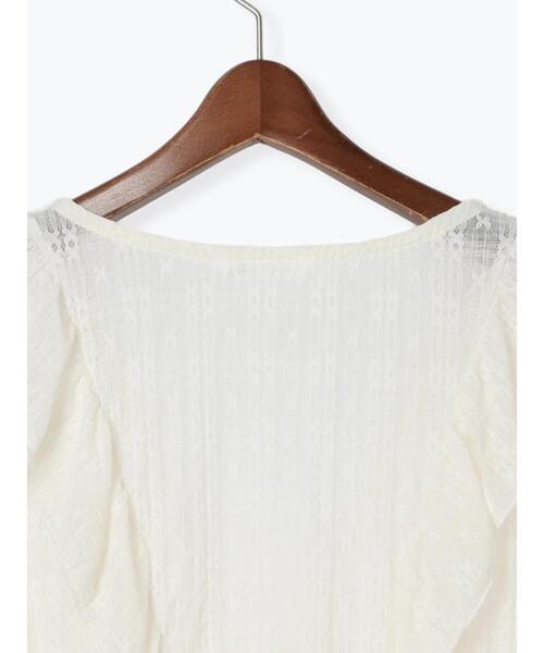 Te chichi TERRASSE（テチチテラス）の「カットレースボレロカーディガン（カーディガン/ボレロ・レディース・ブラック/オフホワイト・F）」の11枚目の写真