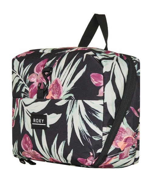 ROXY（ロキシー）の「CUTE PLANE /ロキシー総柄フック付きトラベルポーチ・コスメポーチ（ポーチ・レディース・ブラック・FREE）」の3枚目の写真