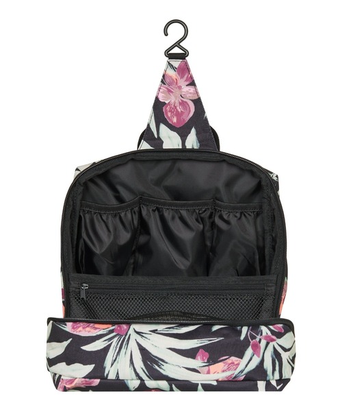 ROXY（ロキシー）の「CUTE PLANE /ロキシー総柄フック付きトラベルポーチ・コスメポーチ（ポーチ・レディース・ブラック・FREE）」の4枚目の写真