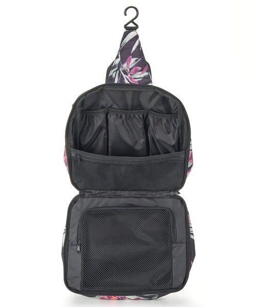 ROXY（ロキシー）の「CUTE PLANE /ロキシー総柄フック付きトラベルポーチ・コスメポーチ（ポーチ・レディース・ブラック・FREE）」の5枚目の写真