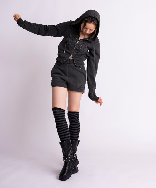 ACLENT（アクレント）の「ピグメントコンパクトジップフーディー（パーカー・レディース・ライトグレー/ベージュ/ブラック・FREE）」の21枚目の写真