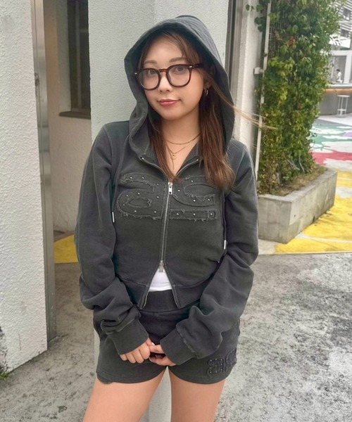 ピグメントコンパクトジップフーディー（パーカー）｜ACLENT