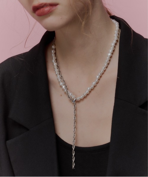 セール】【Su1.】アシンメトリーパールネックレス（ネックレス）｜Su1