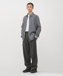 マーガレットハウエル カジュアルパンツ ウール カシミヤ グレー Ⅱ C1898 マーガレットハウエル カジュアルパンツ ウール カシミヤ グレー