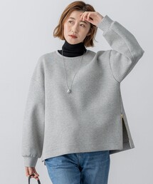 【VERY掲載/洗える】コットンエアーダンボール サイドジップ カットソー