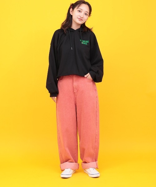 チチカカ(チチカカ)の「Orale! カラーバレルパンツ(デニムパンツ・レディース・レッド/カーキ/グレー・FREE)」の6枚目の写真