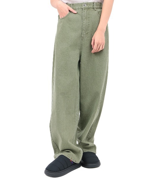 チチカカ(チチカカ)の「Orale! カラーバレルパンツ(デニムパンツ・レディース・レッド/カーキ/グレー・FREE)」の8枚目の写真