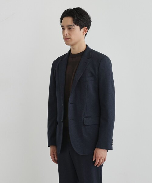 TAKEO KIKUCHI（タケオキクチ）の「【None Of Stress】アクティブジャージ 千鳥 ジャケット（テーラードジャケット・メンズ・ブラウン系その他4/ブラック系3/ネイビー系3・02/03/04）」の3枚目の写真