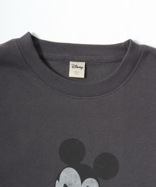 Disney(ディズニー)の「Disney/ディズニー オーバーサイズ 裏起毛 ミッキー ピグメント風 ヴィンテージライク プリントスウェットトレーナー レディース メンズ(スウェット・レディース・ブラック系その他/スミクロ/グレイッシュベージュ/ブラック系その他2・M/LL/L)」の14枚目の写真